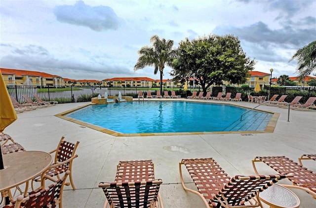 view of pool with a patio area