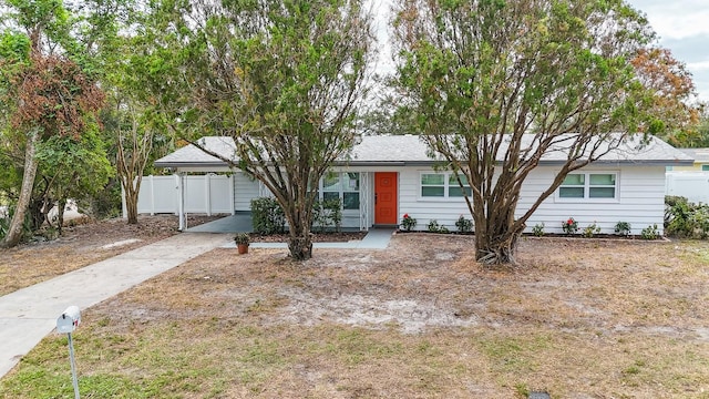 view of ranch-style home