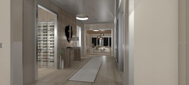 hallway featuring hardwood / wood-style flooring