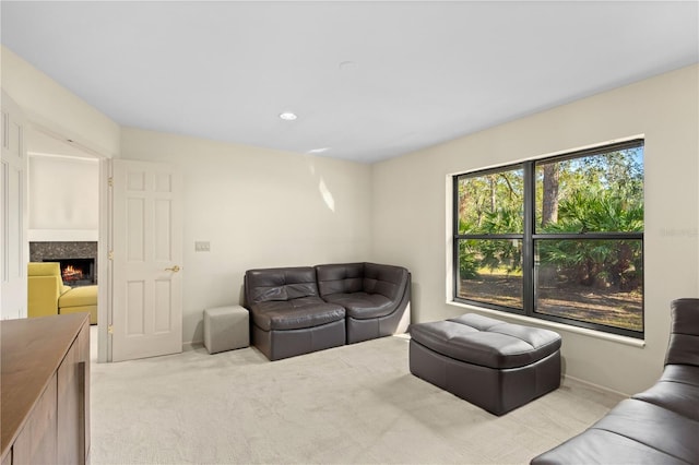 view of carpeted living room