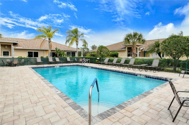 view of pool with a patio