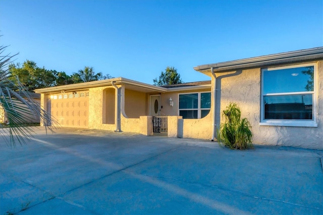 view of front of home featuring a garage