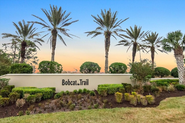 view of community sign