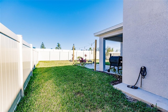 view of yard featuring a patio