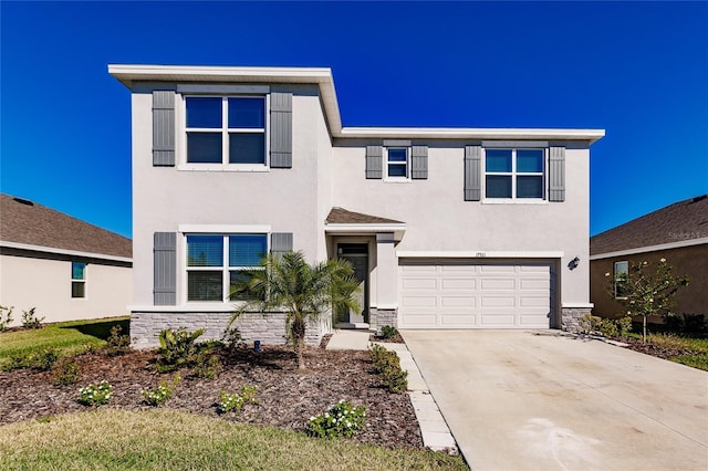 view of front of house featuring a garage