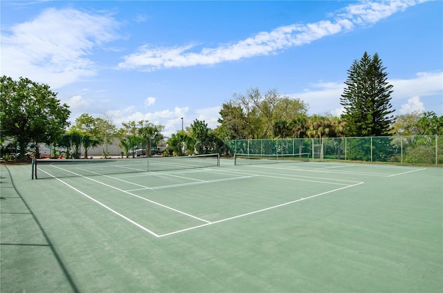 view of tennis court