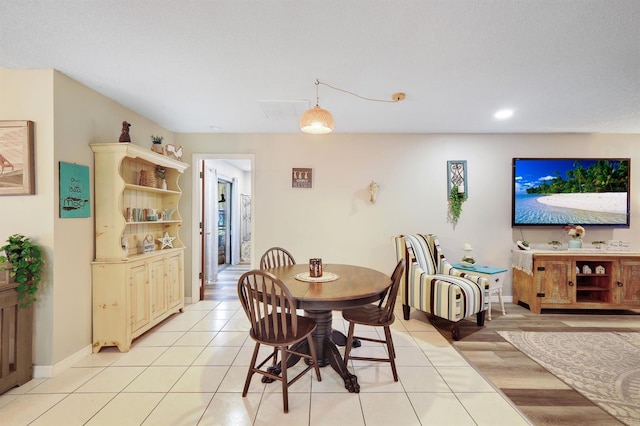 view of tiled dining area