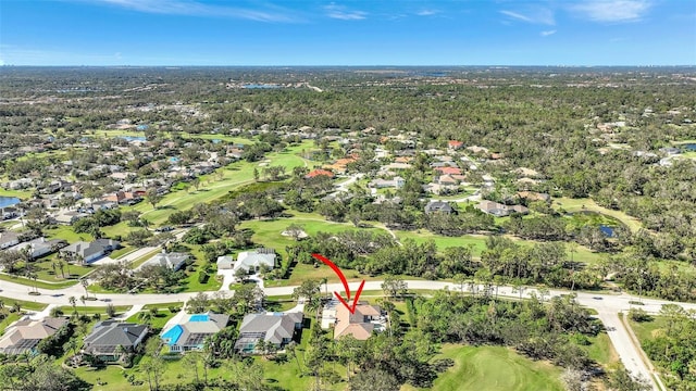 7003 River Club Blvd, Bradenton, FL 34202 - aerial overview of property's location featuring a golf course and nearby suburban area