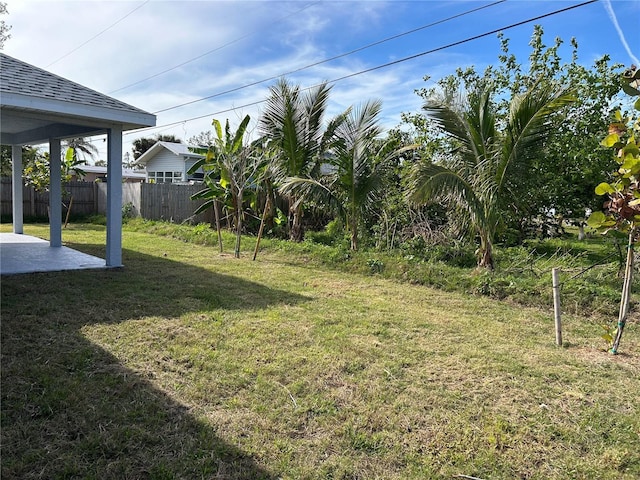 view of yard featuring a patio