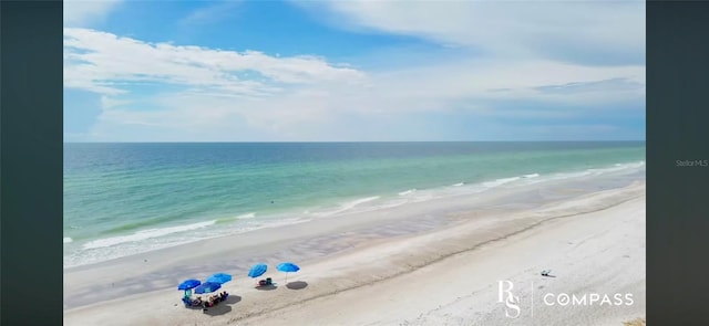 water view featuring a beach view