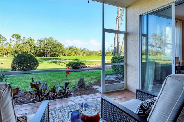 view of sunroom