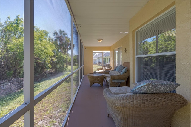 view of sunroom