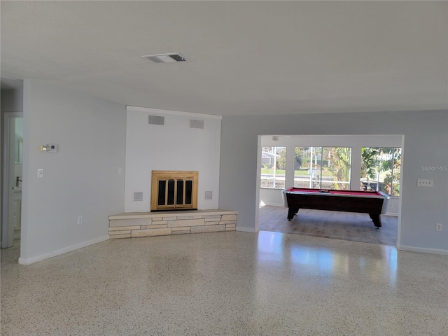 recreation room featuring billiards