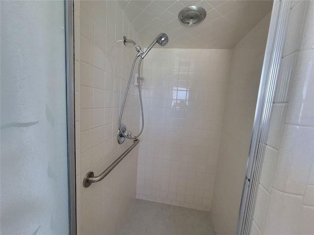 bathroom featuring walk in shower