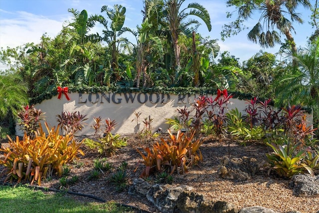 view of community sign