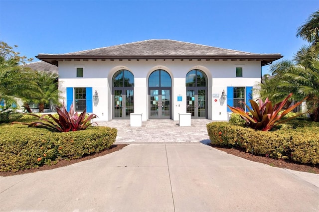 exterior space featuring french doors