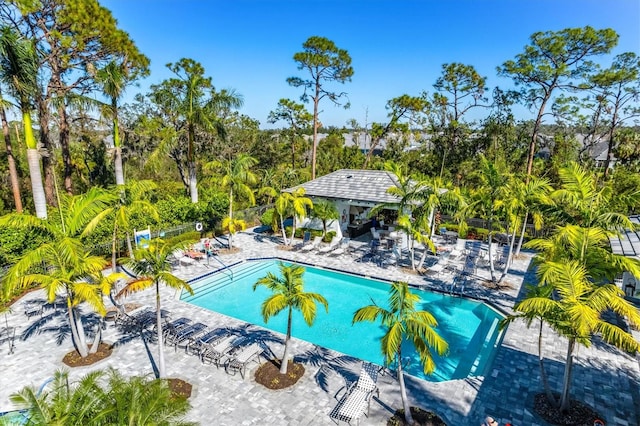 view of pool with a patio area