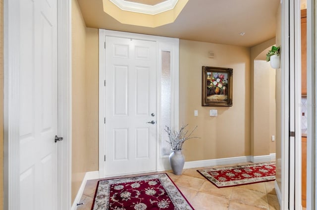 view of tiled entryway