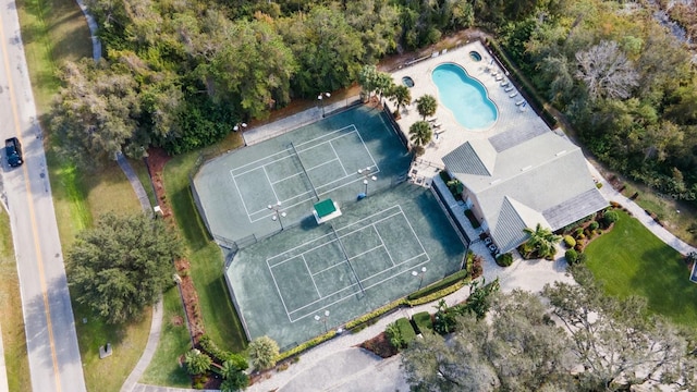 5209 Manorwood Dr Unit 3A, Sarasota, FL 34235 - aerial view of a pool area