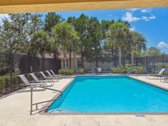 view of pool with a patio area