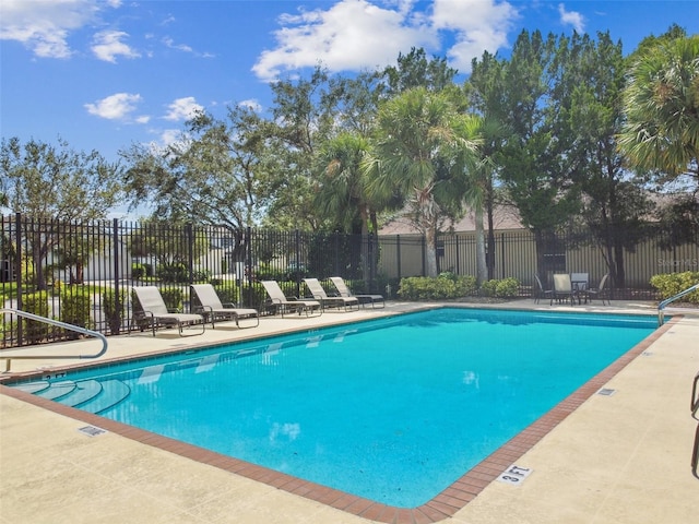 view of pool with a patio area