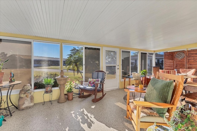 view of sunroom