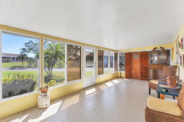 sunroom with plenty of natural light