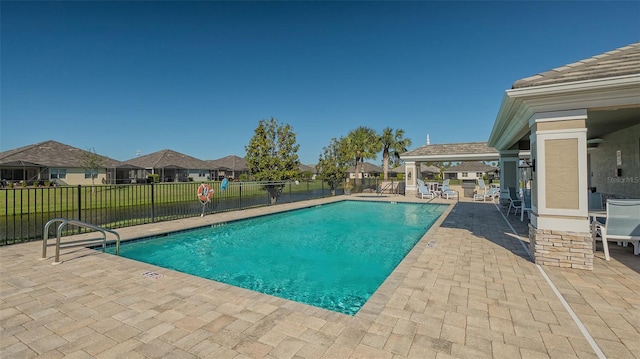 view of pool with a patio