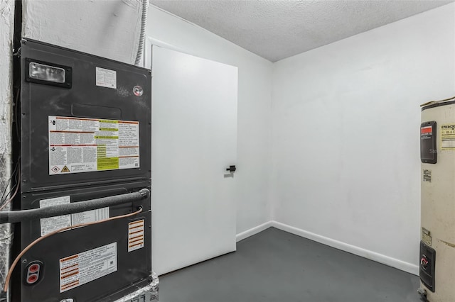 utility room featuring heating unit