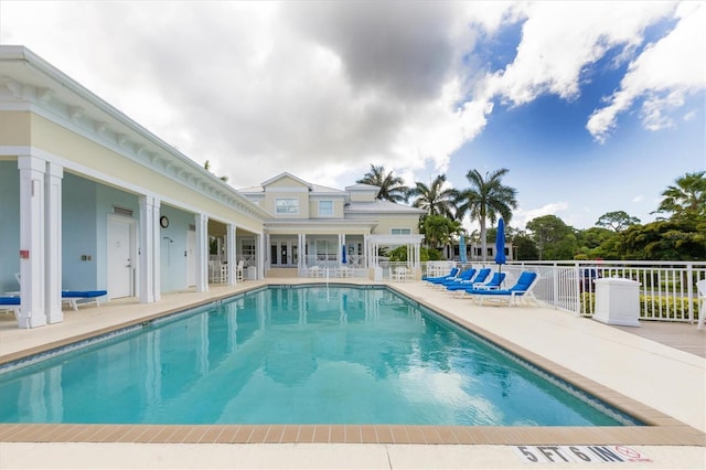 view of pool with a patio