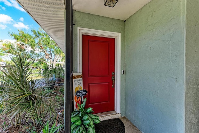 view of doorway to property