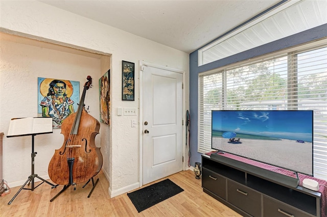 entryway featuring light hardwood / wood-style floors