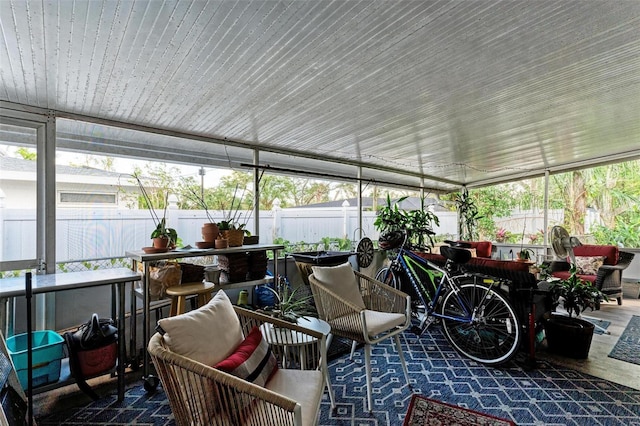 view of sunroom / solarium