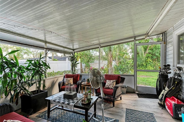 view of sunroom