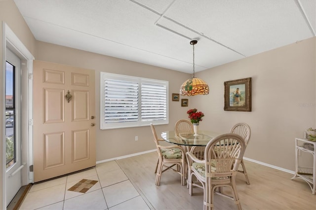 dining room with a healthy amount of sunlight and light wood-type flooring