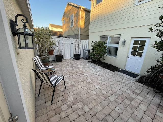 view of patio / terrace featuring central AC