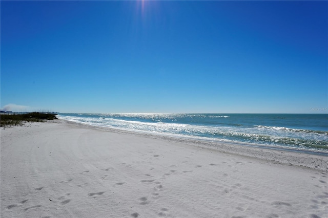 water view featuring a beach view