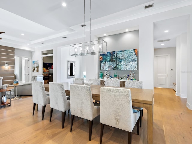 dining area featuring light hardwood / wood-style floors