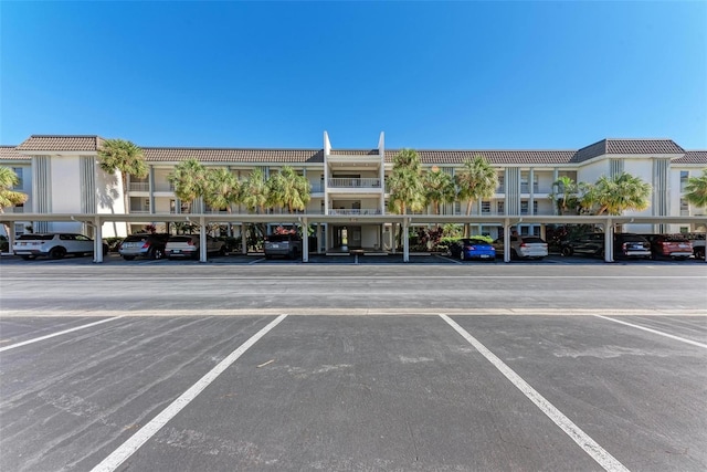 view of parking / parking lot