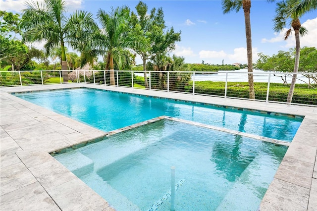 931 Bayshore Rd, Nokomis, FL 34275 - view of pool with a pool with connected hot tub