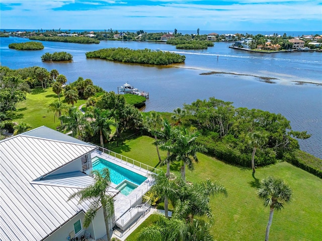 931 Bayshore Rd, Nokomis, FL 34275 - drone / aerial view of a nearby body of water and a pool