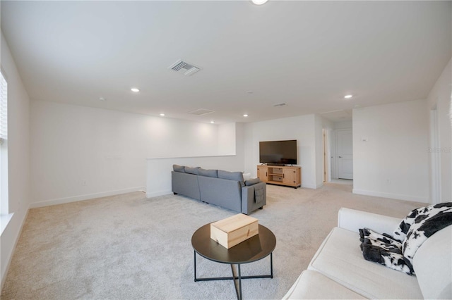 view of carpeted living room