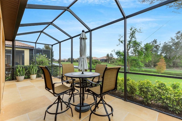 view of sunroom