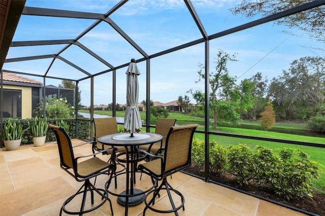 view of sunroom