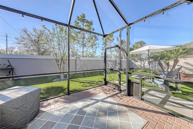 view of sunroom / solarium