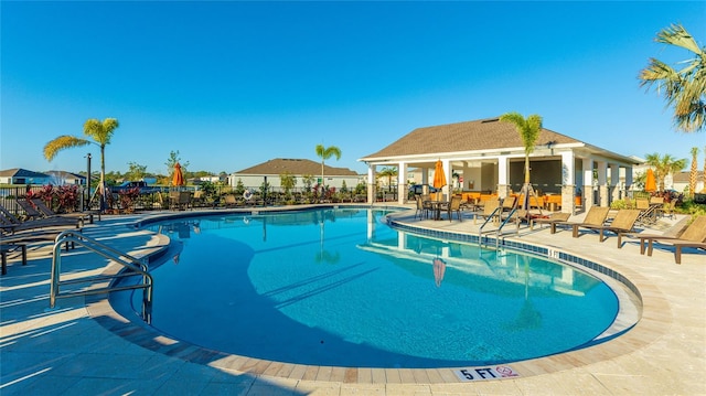 view of pool with a patio area