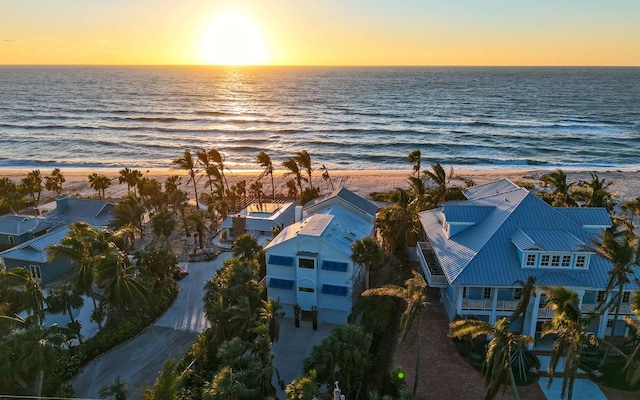 681 Casey Key Rd, Nokomis, FL 34275 - aerial view at dusk of view of water and beach