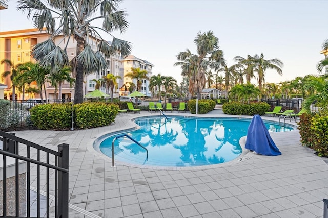 view of pool featuring a patio area