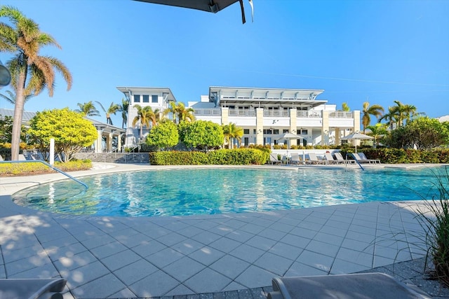 view of pool with a patio