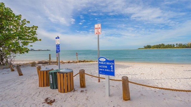 water view with a beach view